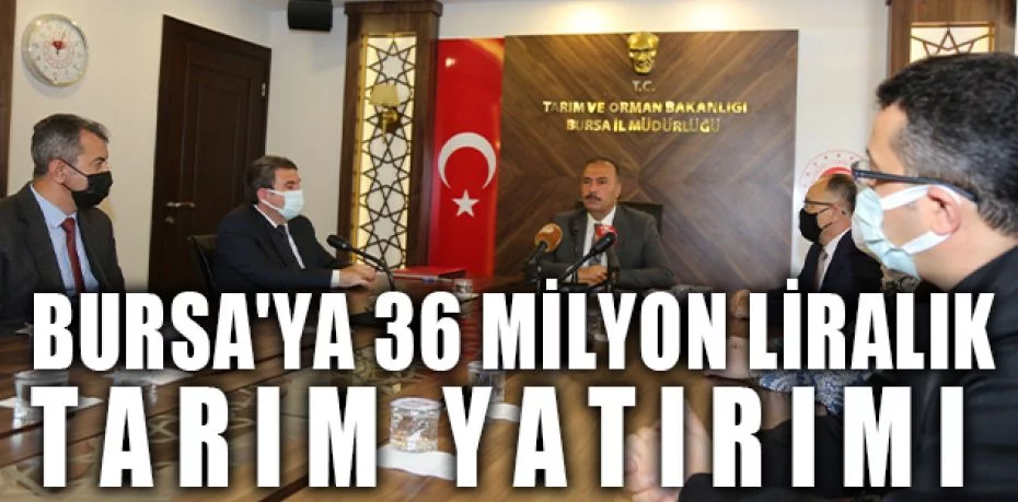 Bursa'ya 36 milyon liralık tarım yatırımı