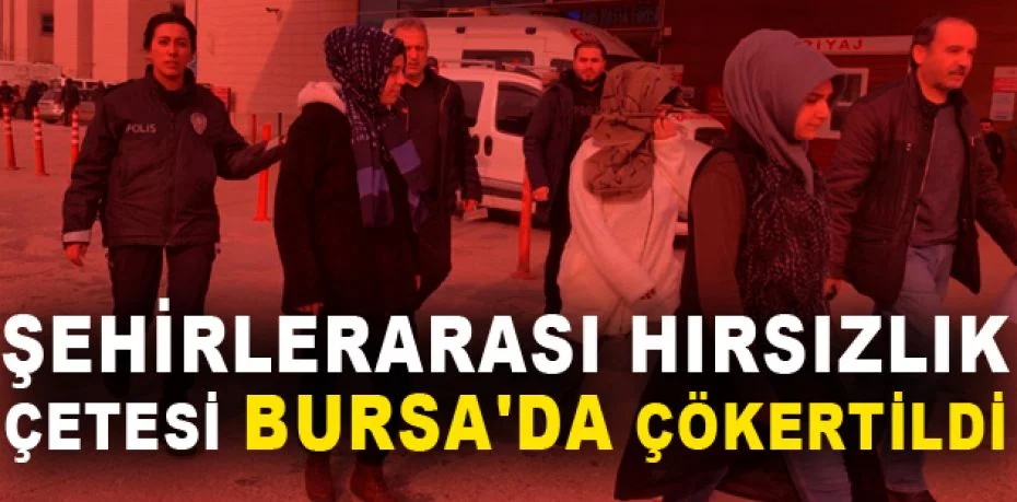 Şehirlerarası hırsızlık çetesi Bursa'da çökertildi