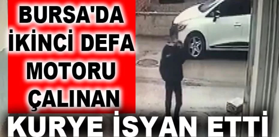 Bursa'da ikinci defa motoru çalınan kurye isyan etti