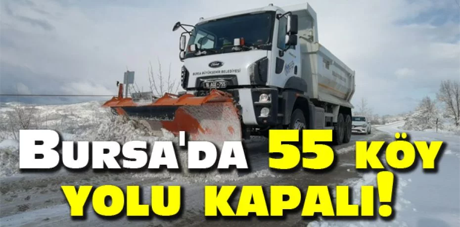 Bursa'da 55 köy yolu kapalı