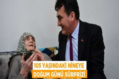 105 YAŞINDAKİ NİNEYE DOĞUM GÜNÜ SÜRPRİZİ