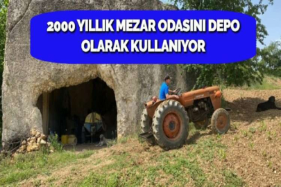 2000 YILLIK MEZAR ODASINI DEPO OLARAK KULLANIYOR