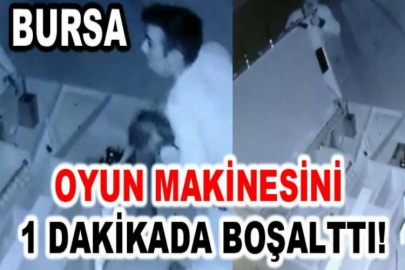 Bursa'da oyun makinesinin kilidini kırıp bozuk paraları çaldı