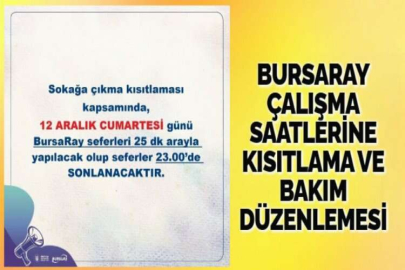 BURSARAY ÇALIŞMA SAATLERİNE KISITLAMA VE BAKIM DÜZENLEMESİ
