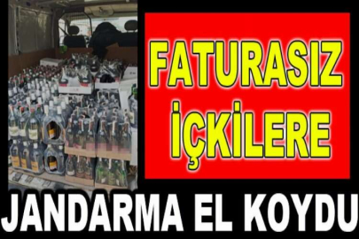 Bursa’da faturasız içkilere jandarma el koydu