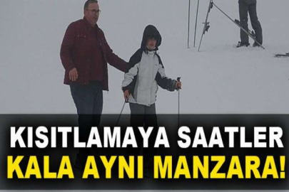 Kısıtlamaya saatler kala Uludağ’da yine aynı manzara