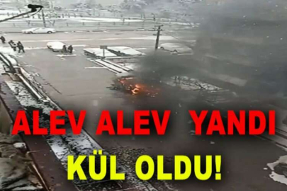 Patlama sesinin ardından küle döndü