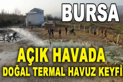 Açık havada doğal termal havuz keyfi