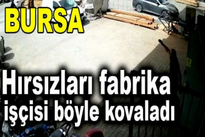 Hırsızları fabrika işçisi böyle kovaladı