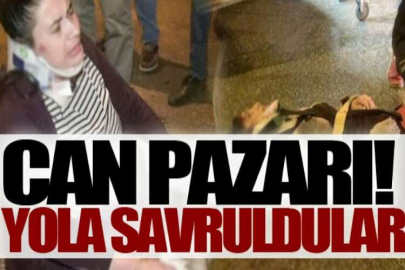 Erzurum'da feci kaza! Yola savruldular