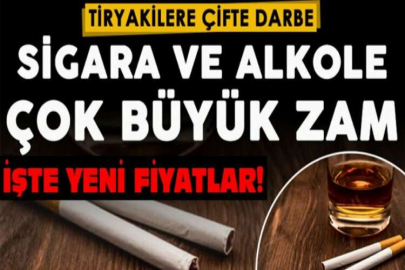 Sigara ve alkolde ÖTV zammı! İşte sigara ve alkol fiyatları....