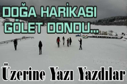 Bursa'da üzerinde kayıkla gezilebilen göl dondu