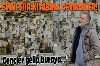 Aşıklar evin duvarlarını şiir kitabına çevirdi