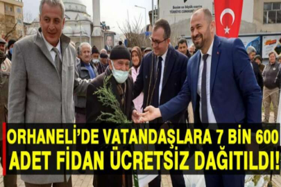 Orhaneli’de vatandaşlara 7 bin 600 adet fidan ücretsiz dağıtıldı