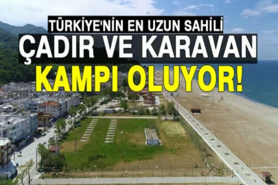 Türkiye'nin en uzun sahili çadır ve karavan kampı oluyor