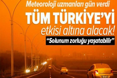 Çöl tozu fırtınası Türkiye'ye geliyor!