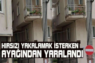 Hırsızı yakalamak isterken ayağından yaralandı