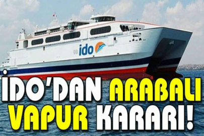 Bursa ve Bandırma'dan İstanbul'a yolcu taşıyan İDO arabalı vapur seferlerini iptal etti