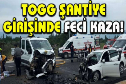 TOGG şantiye girişinde feci kaza