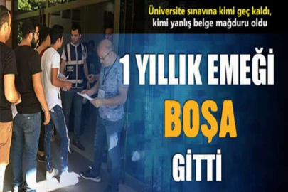 40 saniye geç kaldı, YKS'ye giremedi