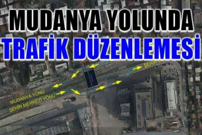 Mudanya yolunda trafik düzenlemesi