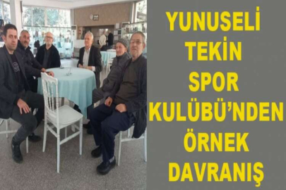 Yunuseli Tekin Spor Kulübü’nden örnek davranış