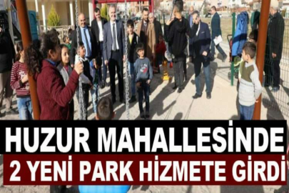 Huzur Mahallesinde 2 yeni park hizmete girdi