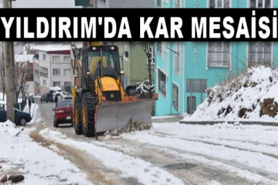 Yıldırım'da kar mesaisi