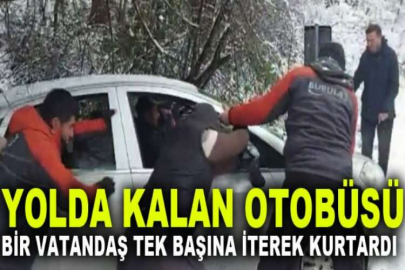 Bursa’da şarampole uçan otomobilin yardımına otopark görevlileri yetişti