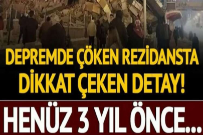 Malatya'da depremde çöken rezidansta dikkat çeken detay! Henüz 3 yıl önce yapılmış