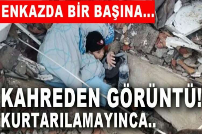 Enkazda bir başına... Küçük çocuk kurtarılamayınca etrafına yorgan sarıp yanına su bıraktılar