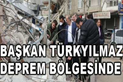 Başkan Türkyılmaz deprem bölgesinde