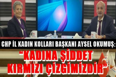 CHP İl Kadın Kolları Başkanı Aysel Okumuş : “Kadına şiddet kırmızı çizgimizdir”