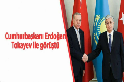 Cumhurbaşkanı Erdoğan, Tokayev ile görüştü