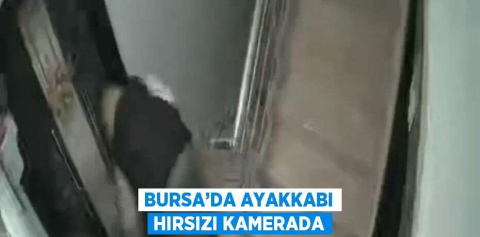 BURSA’DA AYAKKABI HIRSIZI KAMERADA