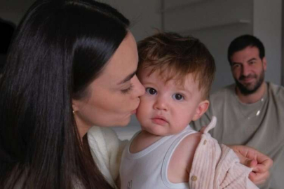 Hande Soral ve İsmail Demirci'den aile pozu