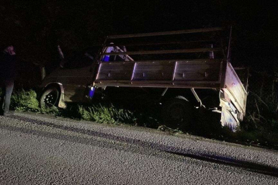 Bursa'da kamyonet sulama kanalına düştü: 1 yaralı