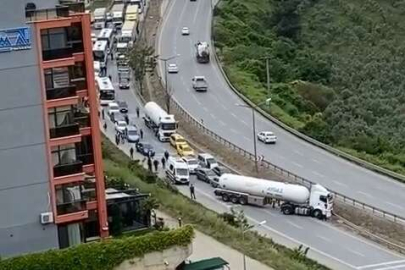 Bursa İstanbul yolunda kaza!Kilometrelerce kuyruk oluştu