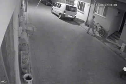 Bursa'da 'pes' dedirten hırsızın rahatlığı kamerada