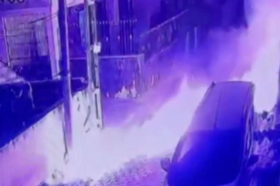 Alacağını alamadı evin önüne el yapımı bomba attı