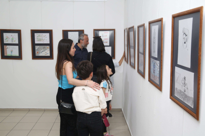 Bursa'da Karikatür Atölyesi'nden çizgi dolu mesajlar