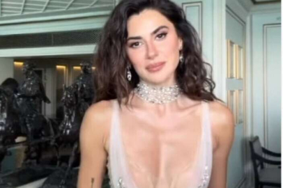 Nesrin Cavadzade, transparan elbise giydi