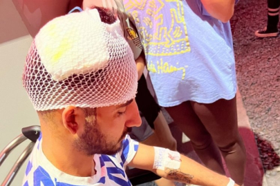 Balkondan atılan tüp sürücünün kafasına düştü!