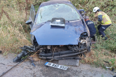 Bursa’da kaza! Takla atan otomobilden savruldular!2 genç hayatını kaybetti, 2 genç de ağır yaralandı