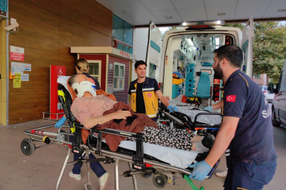 Feci olay! Lastiği patladı! Şarampole uçtu