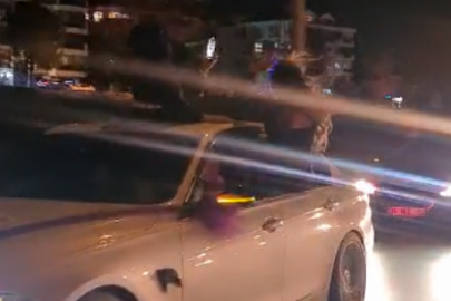 Bursa'da düğün konvoyunda tehlikeli anlar!