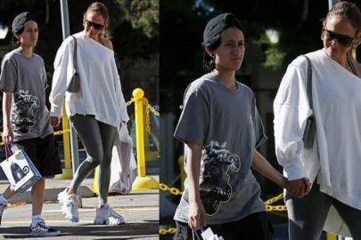 Jennifer Lopez ve kızı Emme bit pazarında görüntülendi!