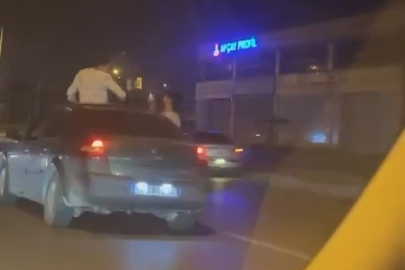 Canlı yayın yaparken kazaya şahit oldular