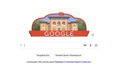 Google'dan Türkiye Cumhuriyeti'nin 100. yılına özel "doodle"