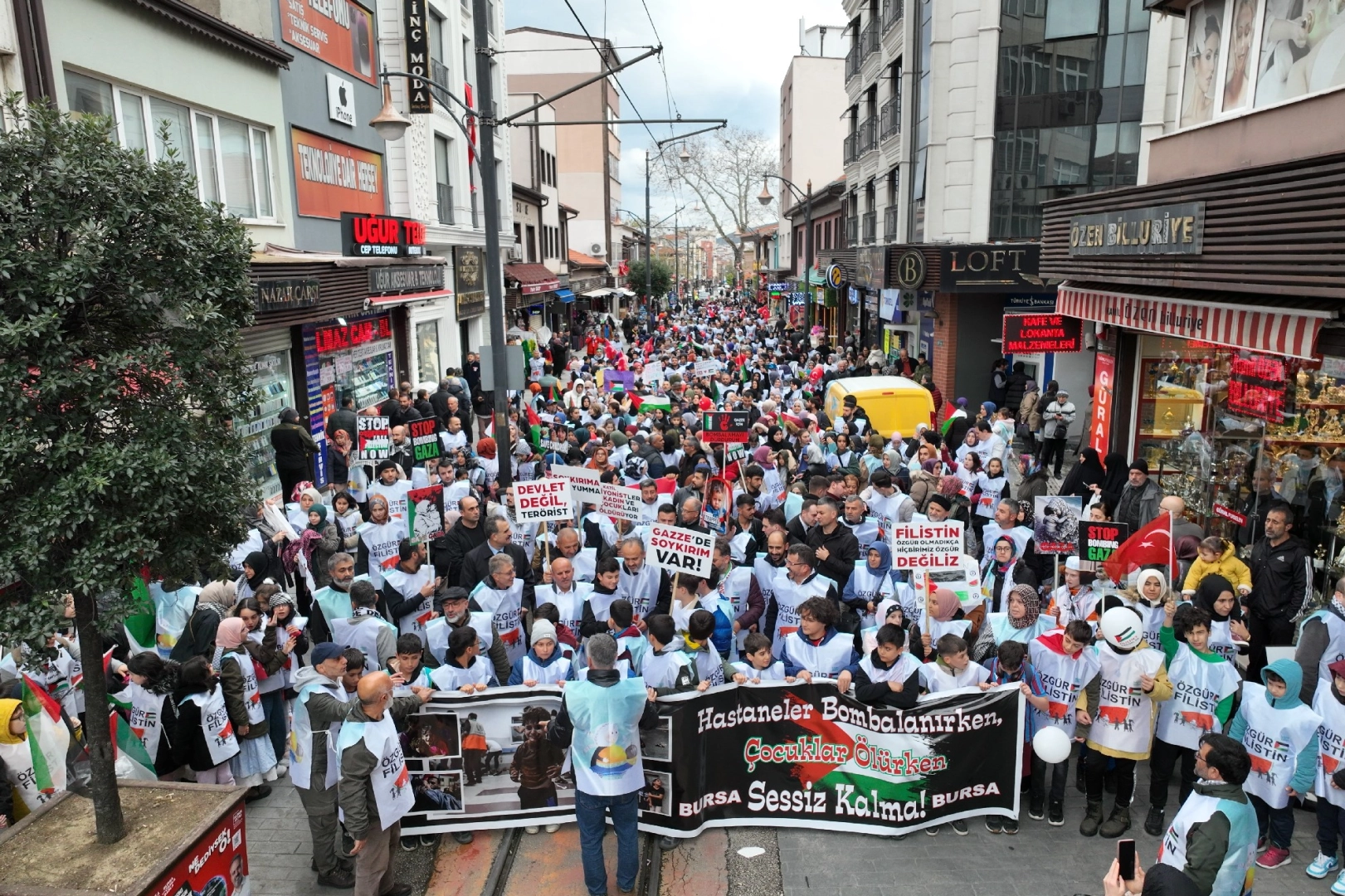 Bursa’nın çocukları Filistin için tek yürek